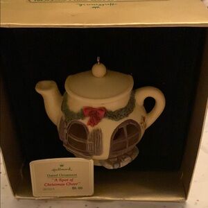 Vintage Hallmark Christmas Teapot Ornament